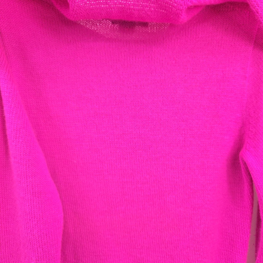 NELL Alpaca Sweater Hot Pink Off Shoulder - Picture 9 of 12